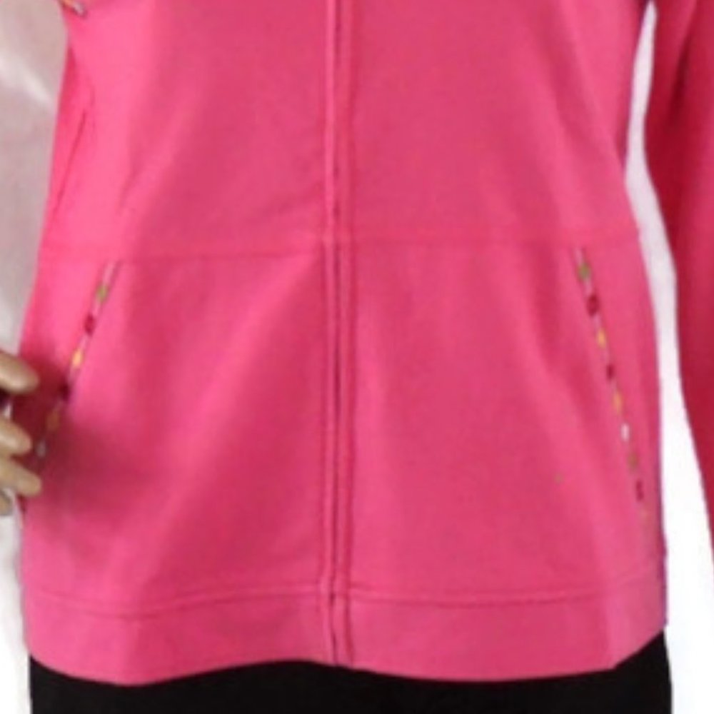 NEW Onque Casuals 100% Cotton Pink Floral Jacket - Picture 7 of 8